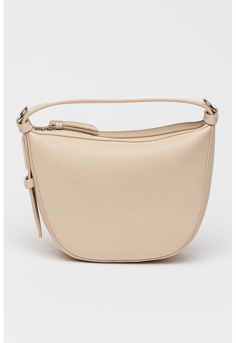 Geanta de piele ecologica cu bareta de umar - Bej deschis
