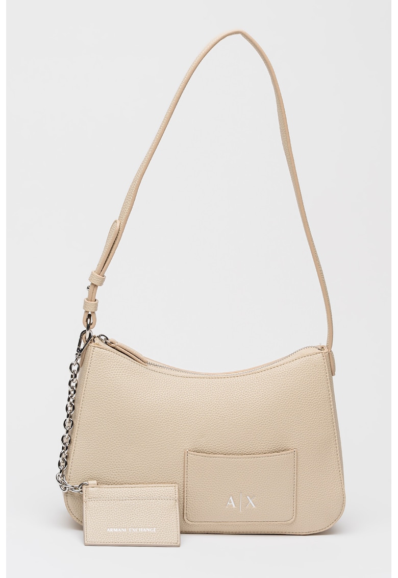 Geanta de piele ecologica cu bareta de umar si portcart detasabil