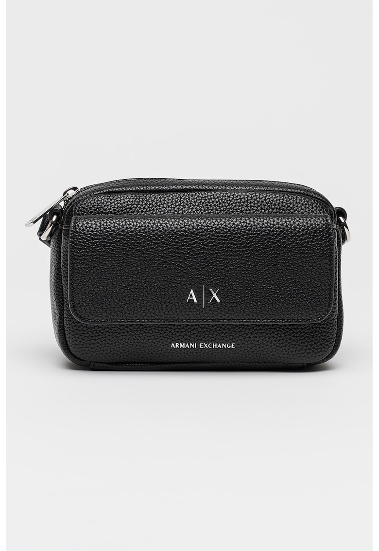 Geanta crossbody cu fermoar - Negru
