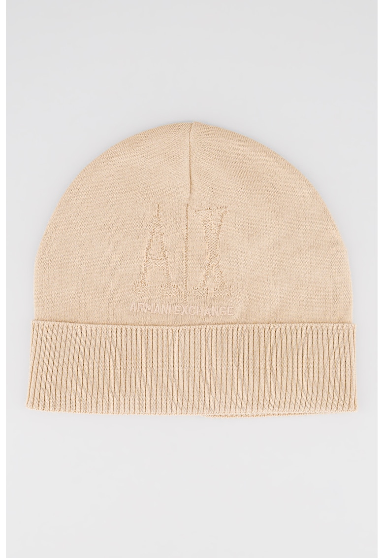 Caciula tricotata fin din lana virgina cu logo