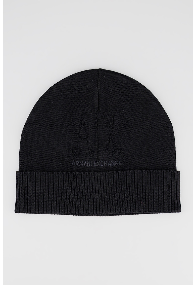 Caciula tricotata fin din lana virgina cu logo