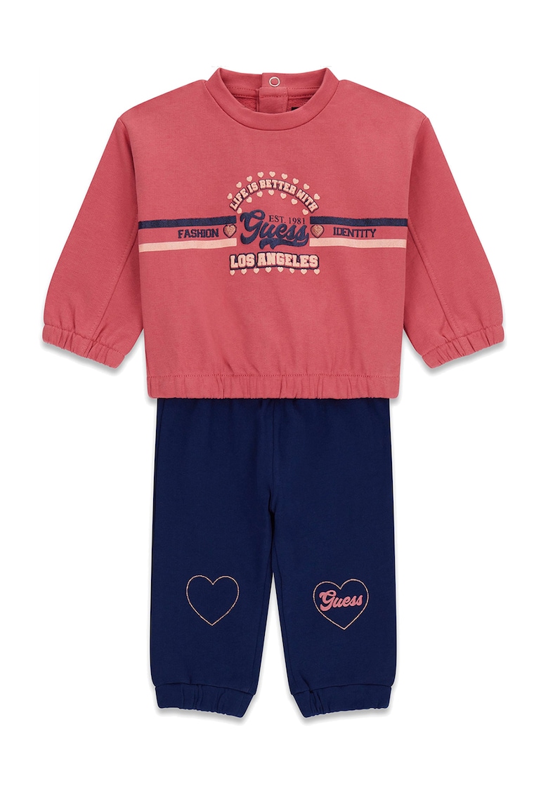 Set de bluza de trening cu imprimeu logo si pantaloni de trening relaxed-fit