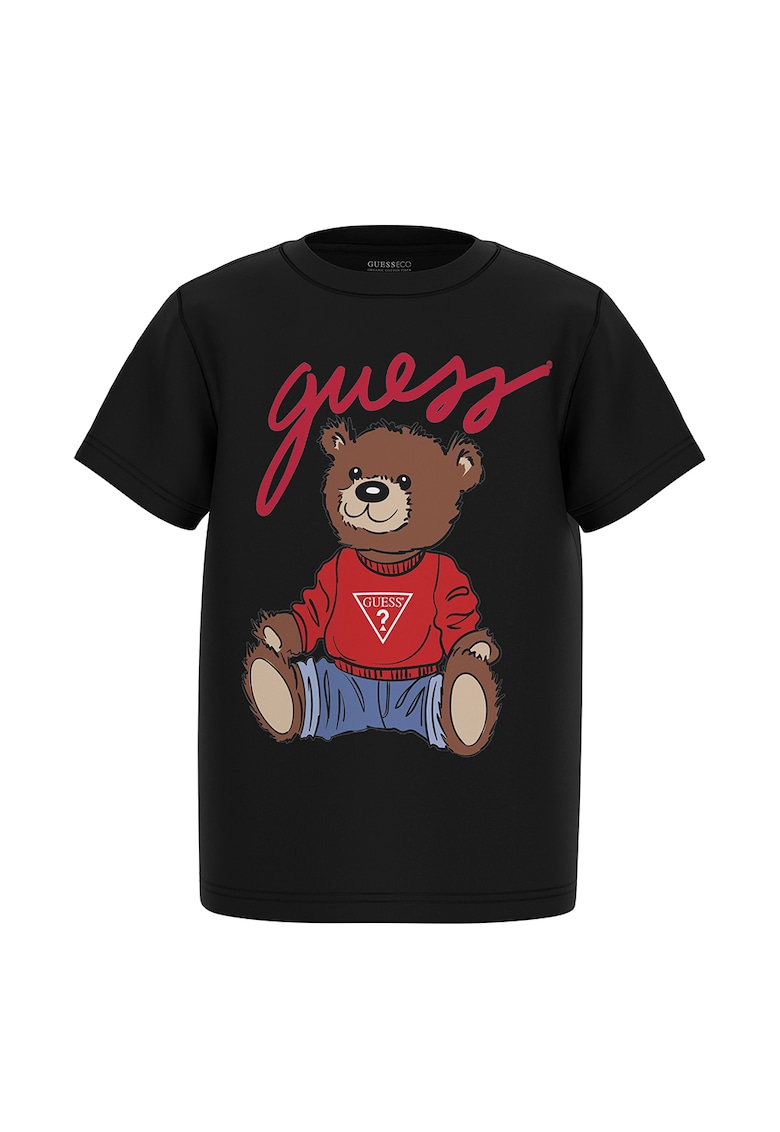 Tricou cu model grafic - Rosu/Negru/Maro