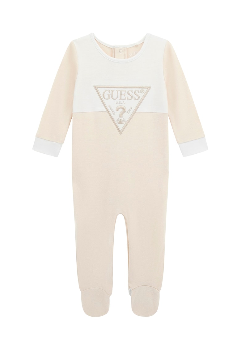 Salopeta cu botosei si logo brodat Salopeta cu botosei si logo brodat