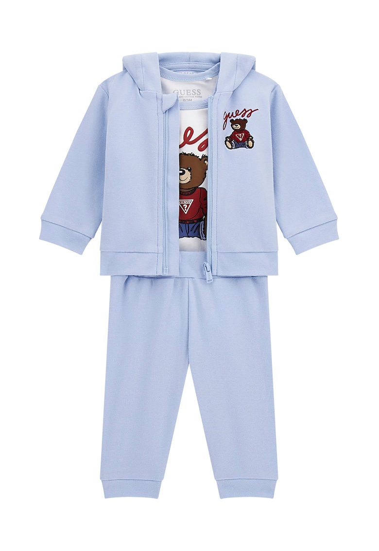 Set de trening din bumbac cu imprimeu logo - 3 Piese