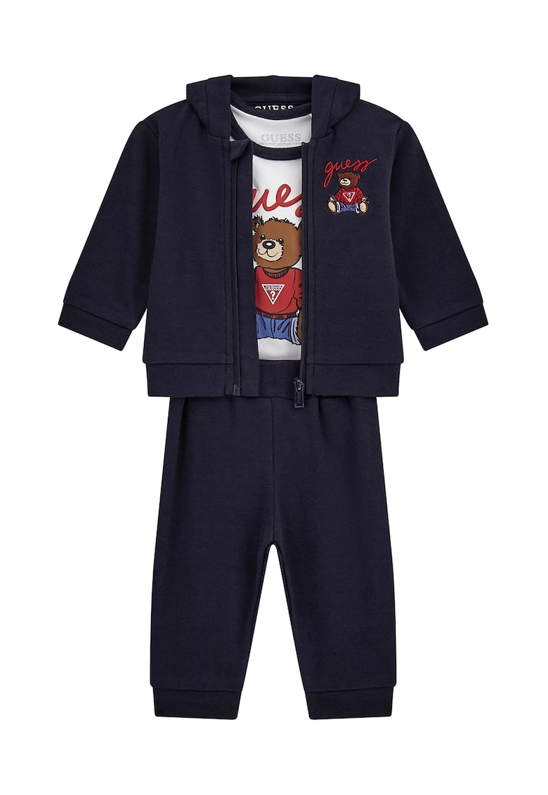 Set de trening din bumbac cu imprimeu logo - 3 Piese