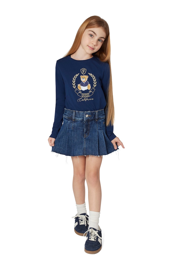 Bluza cu decolteu rotund si imprimeu Bluza cu decolteu rotund si imprimeu