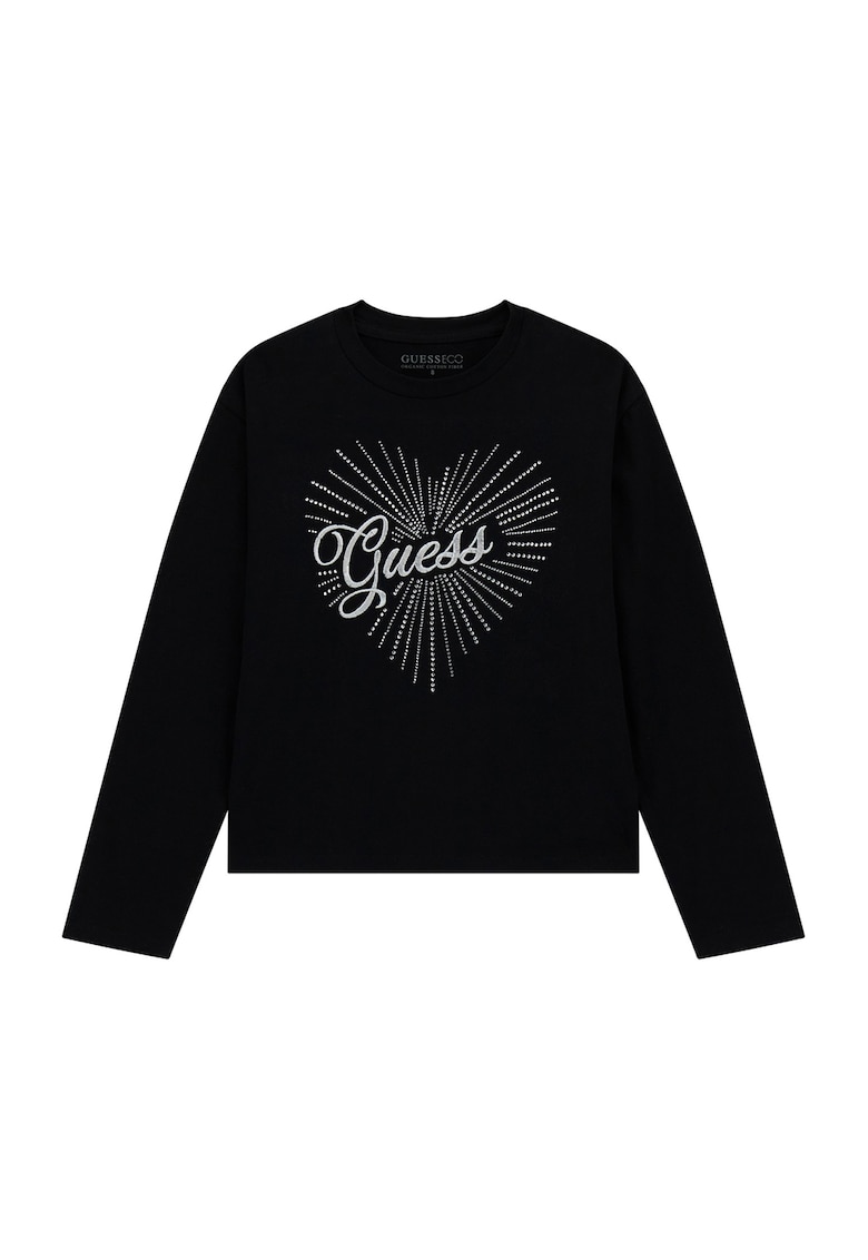 Bluza cu logo brodat si strasuri