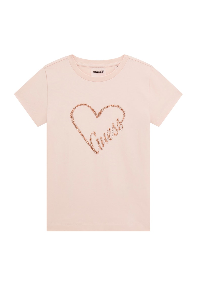 Tricou cu logo din paiete