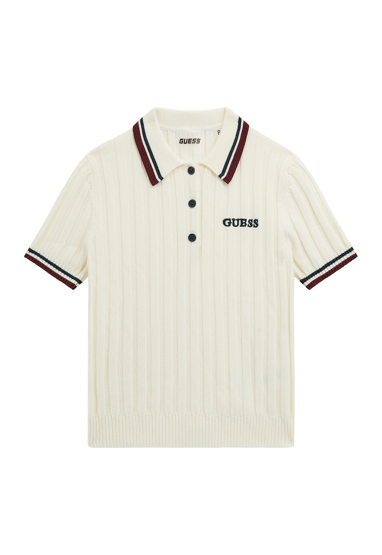 Tricou polo din amestec de lana cu logo Tricou polo din amestec de lana cu logo