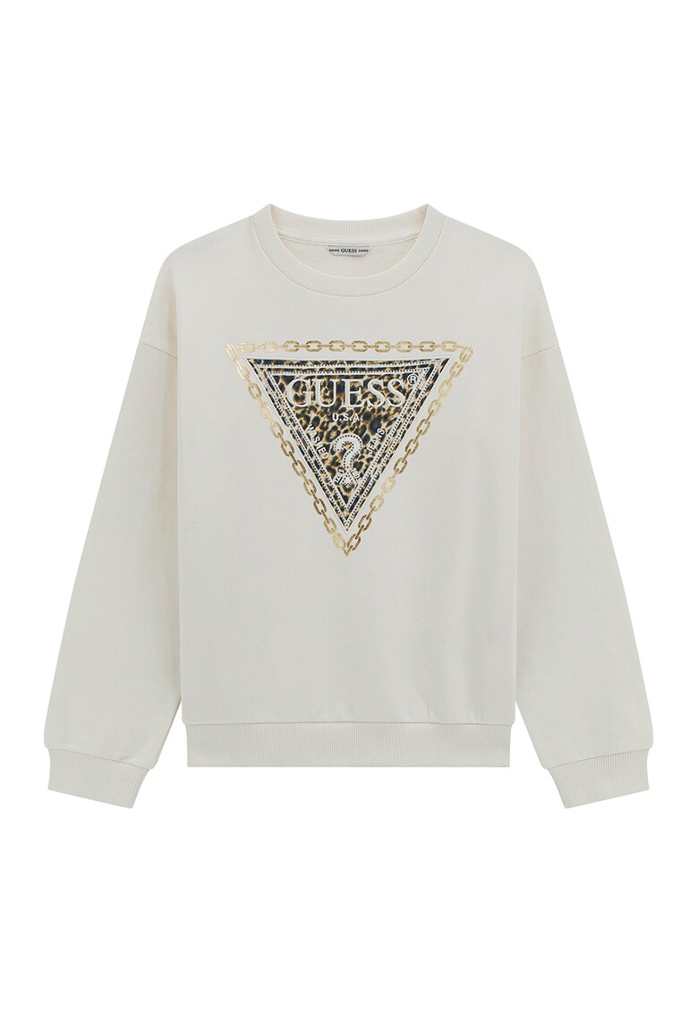 Bluza de trening din bumbac cu logo - Auriu/Alb fildes