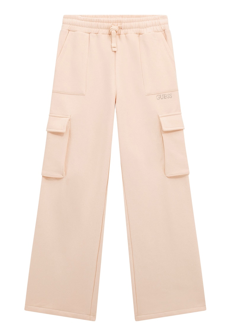 Pantaloni cargo cu croiala ampla si snur