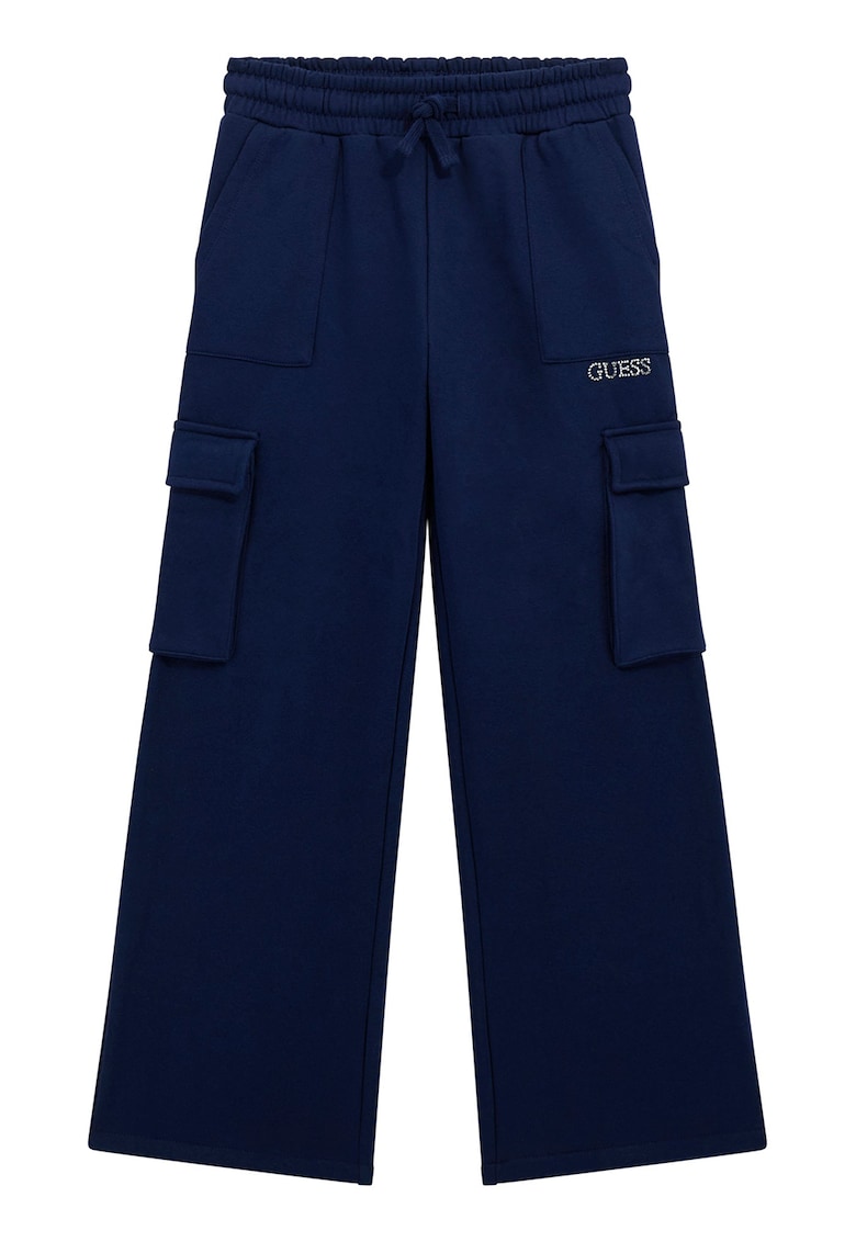 Pantaloni cargo cu croiala ampla si snur