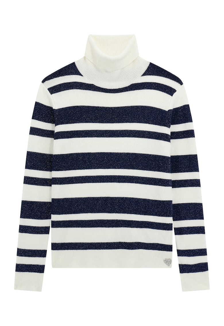 Pulover cu dungi si guler inalt