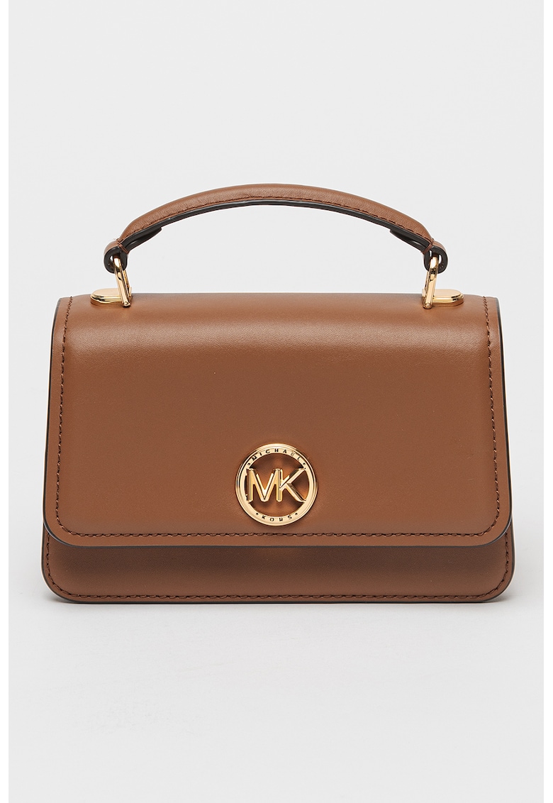 Geanta crossbody din piele cu aplicatie logo Delancey