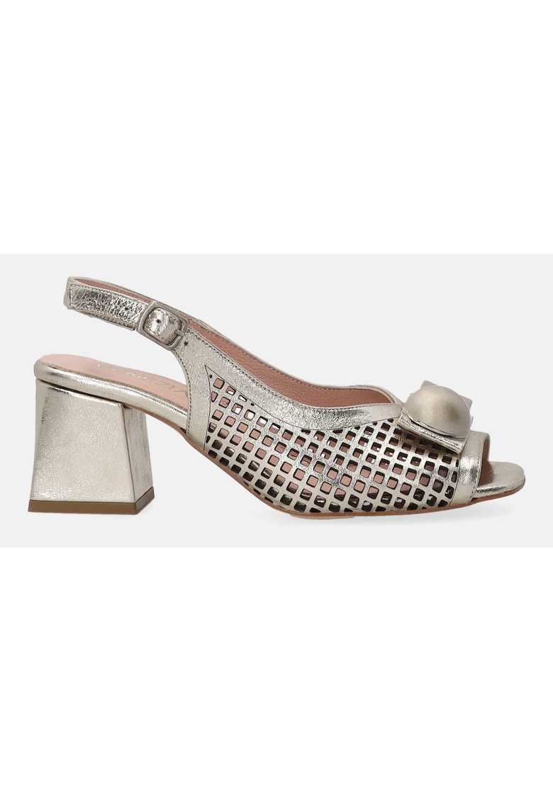 Sandale cu aspect metalizat