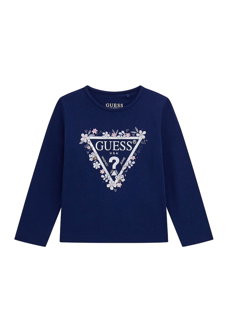 Bluza din amestec de bumbac cu imprimeu logo Bluza din amestec de bumbac cu imprimeu logo