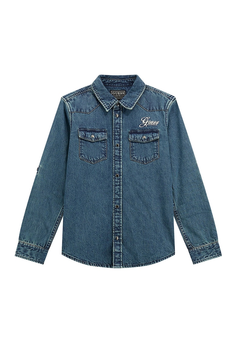 Camasa din denim cu broderie logo