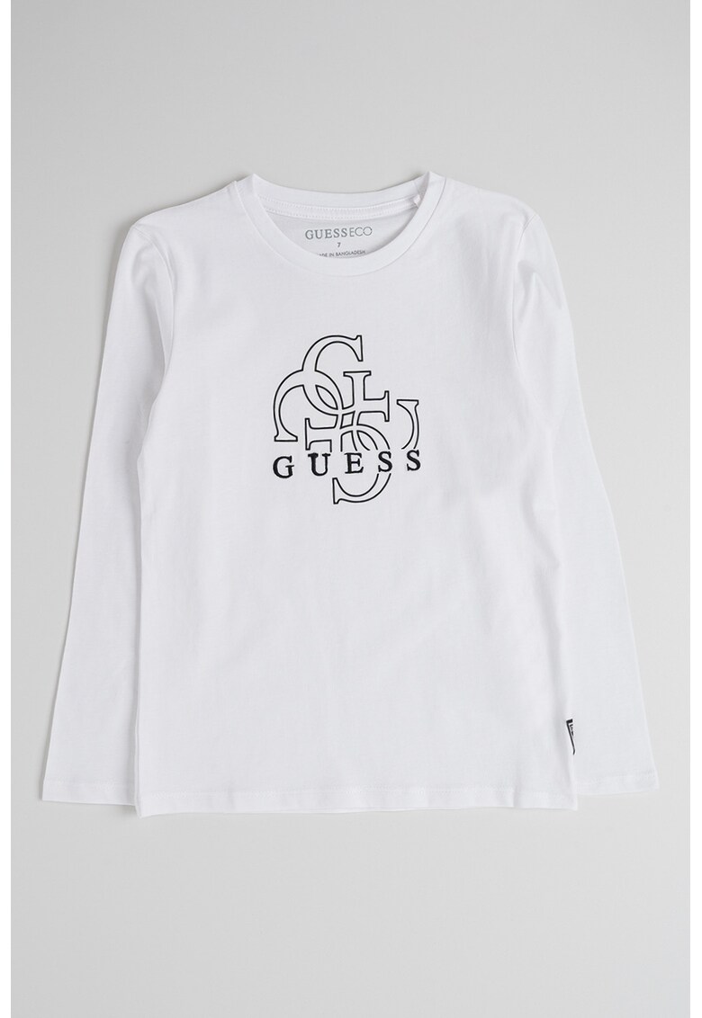 Bluza de bumbac cu logo - Negru/Alb optic