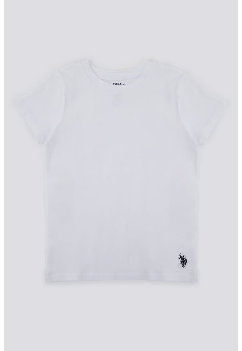 Tricou cu decolteu rotund - Alb optic