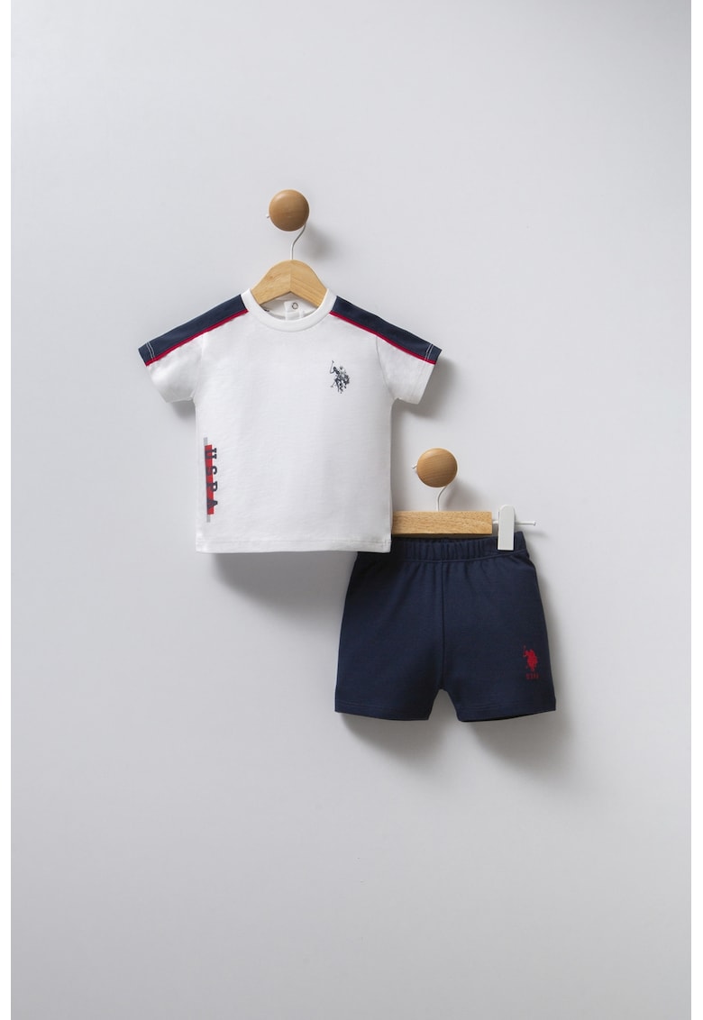 Set de tricou polo de bumbac si pantaloni scurti - 2 piese Set de tricou polo de bumbac si pantaloni scurti - 2 piese