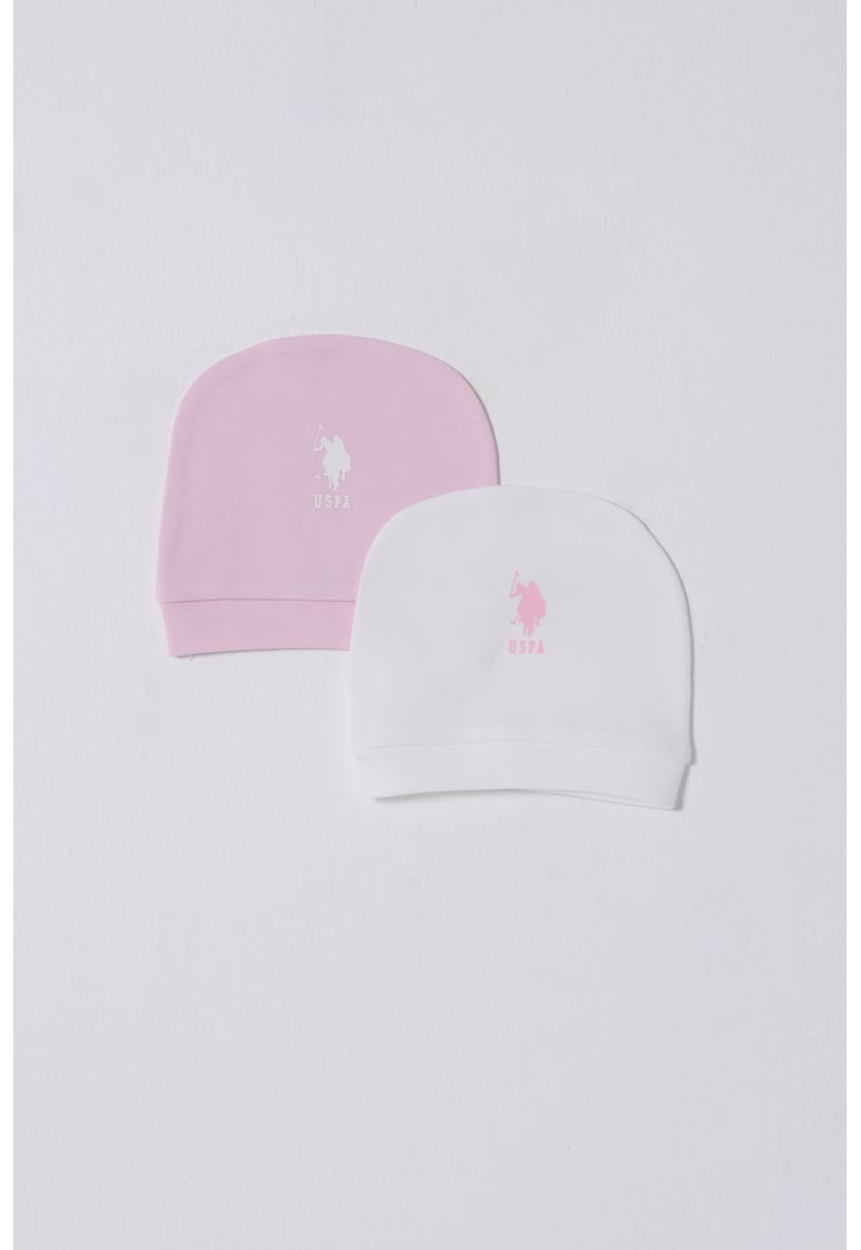 Set de caciuli de bumbac cu logo - 2 piese