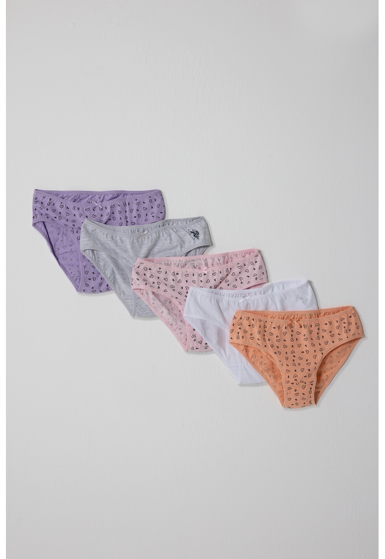 Set de chiloti de bumbac cu model - 5 piese