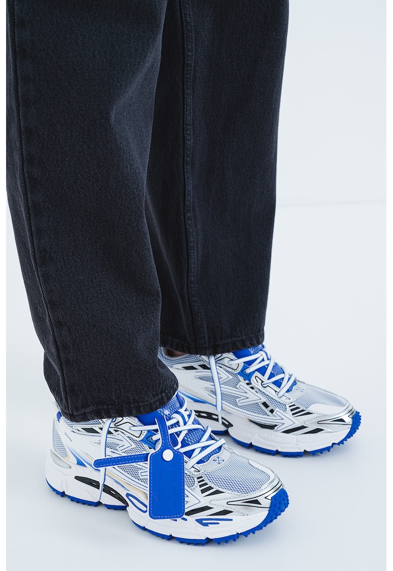 Pantofi sport demi-wedge cu model si garnituri de plasa