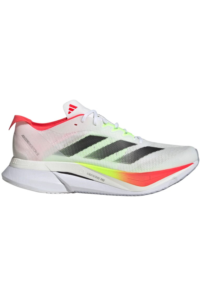 Pantofi alergare barbati Adizero Boston 12 SS 2025 Alb/Negru - Alb/Alb/Negru