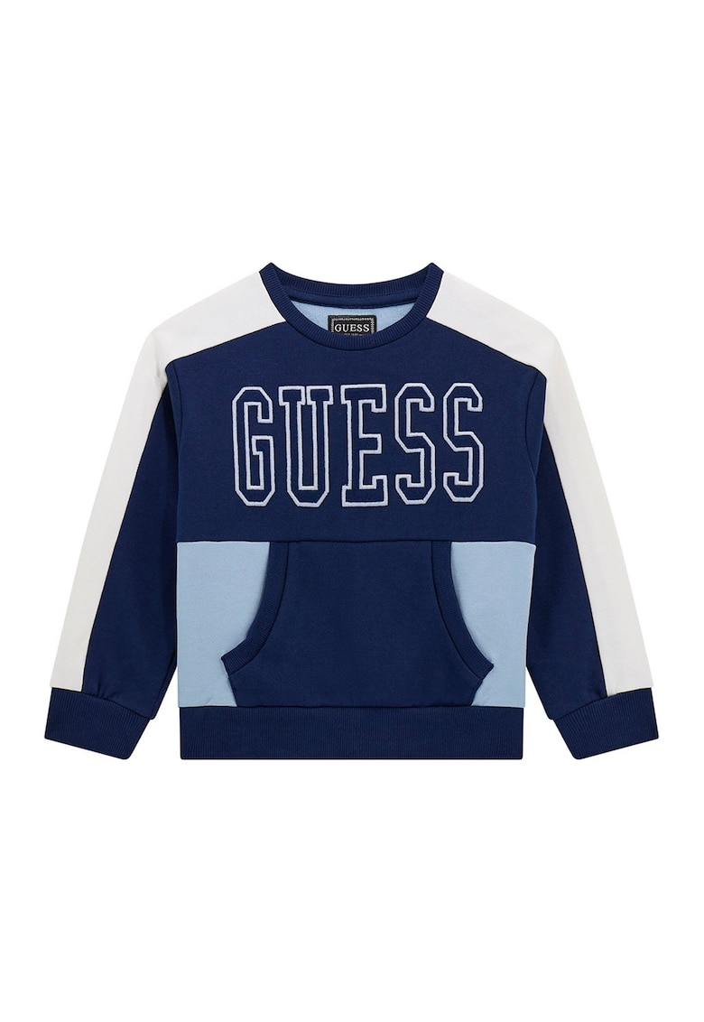 Bluza de trening cu model colorblock si broderie logo