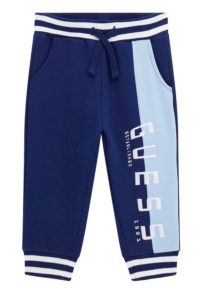 Pantaloni de trening cu snur de ajustare si broderie logo