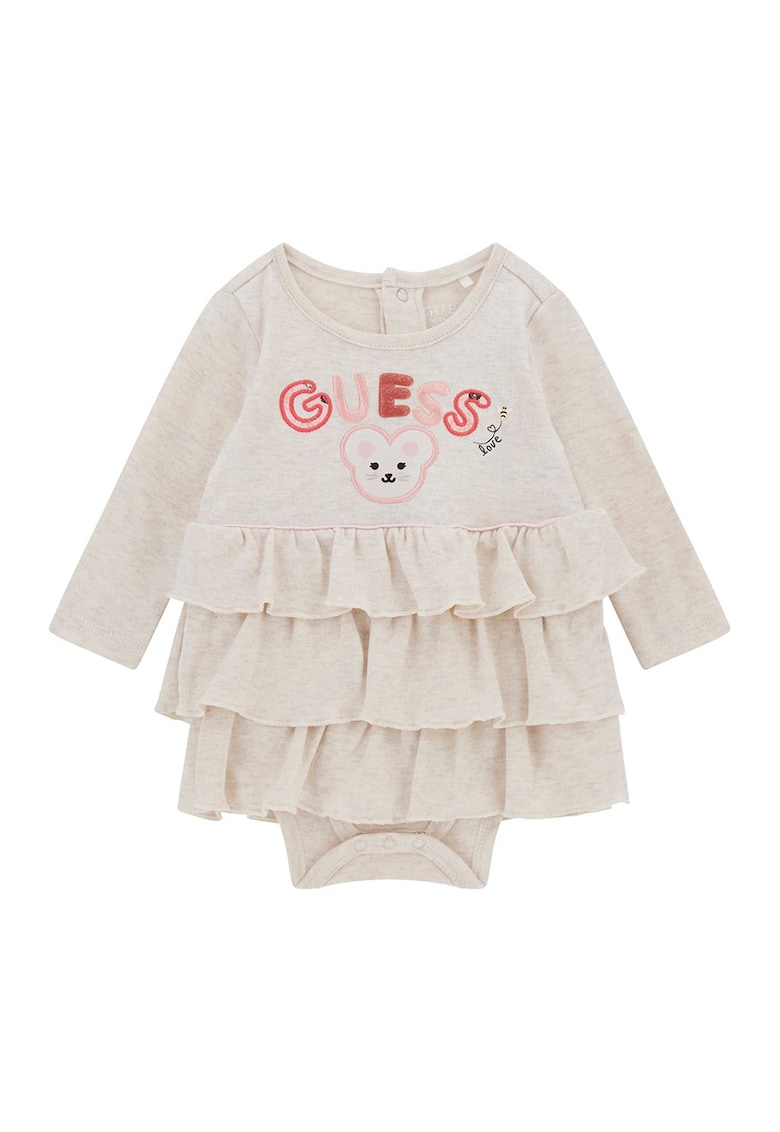 Body cu garnituri cu volane si maneci lungi