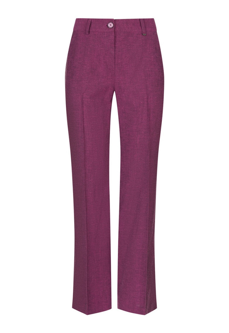 DiKa Pantaloni crop din amestec de in