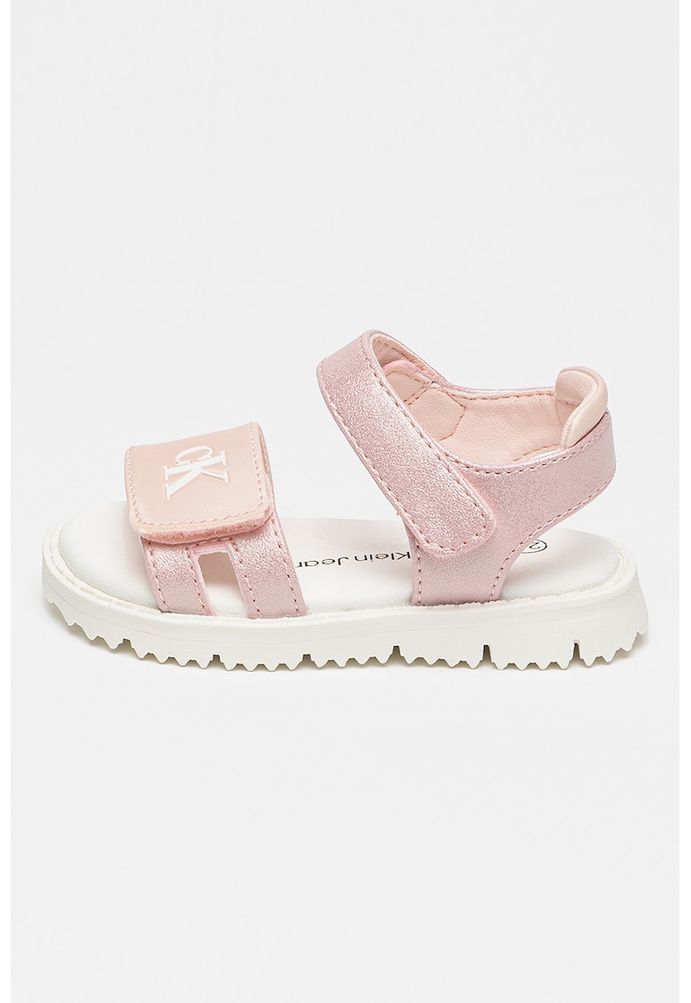 Sandale din piele ecologica cu inchidere velcro