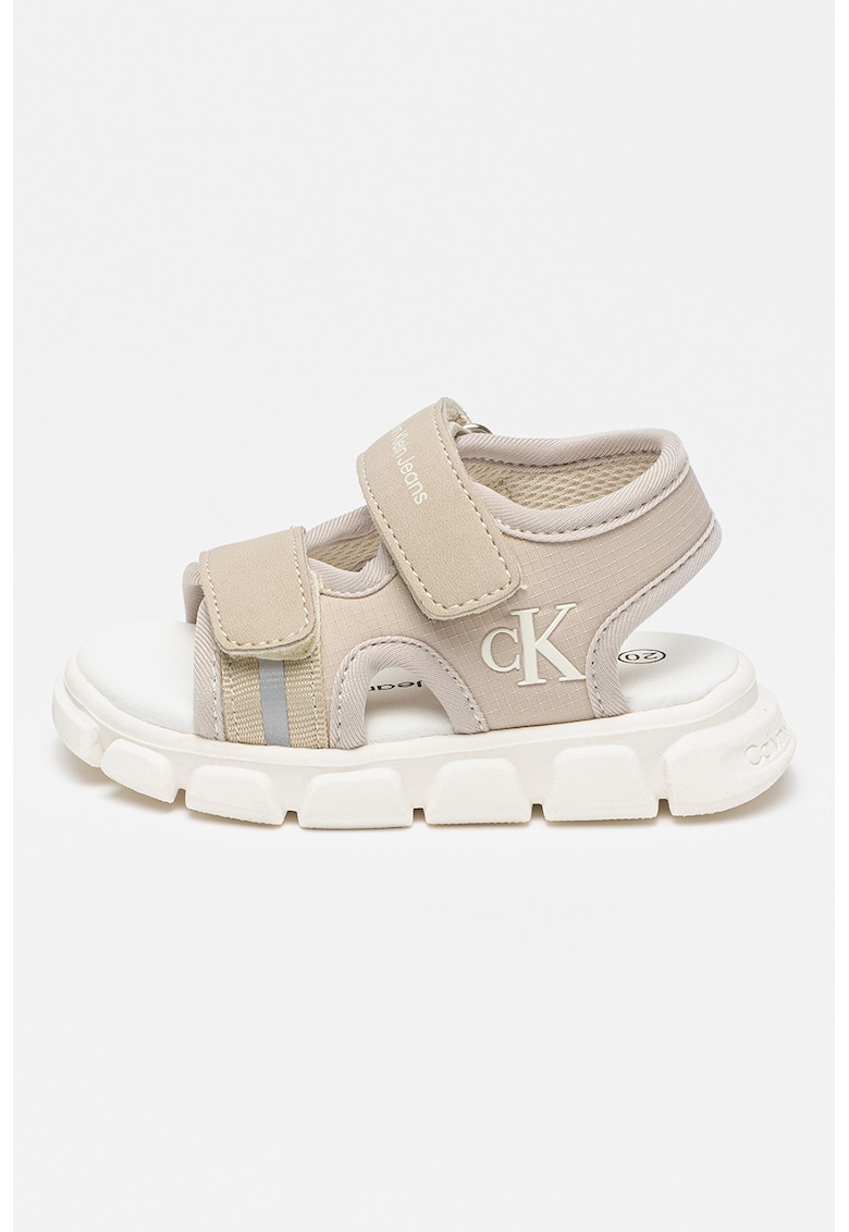 Sandale din material textil cu inchidere velcro