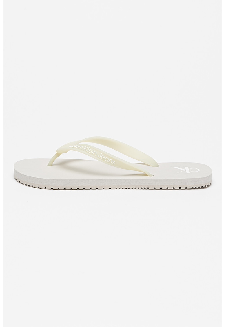 Papuci flip-flop cu logo - Verde pal