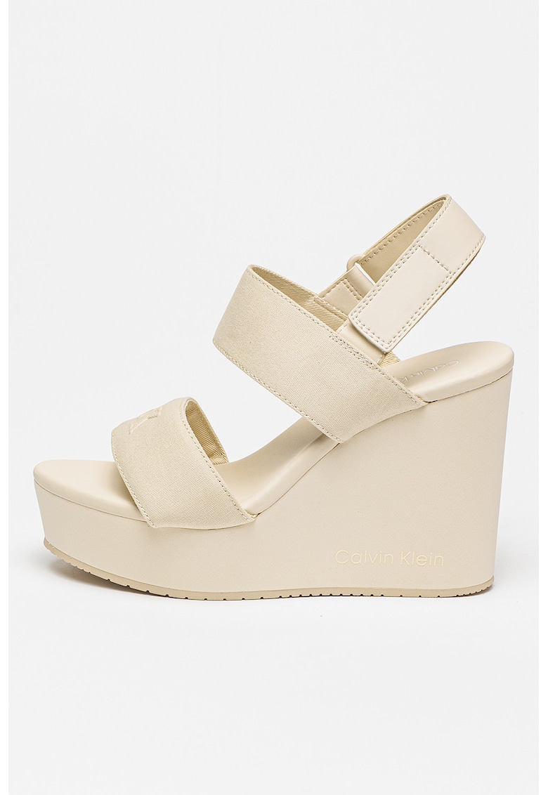 Sandale cu platforma si inchidere cu velcro