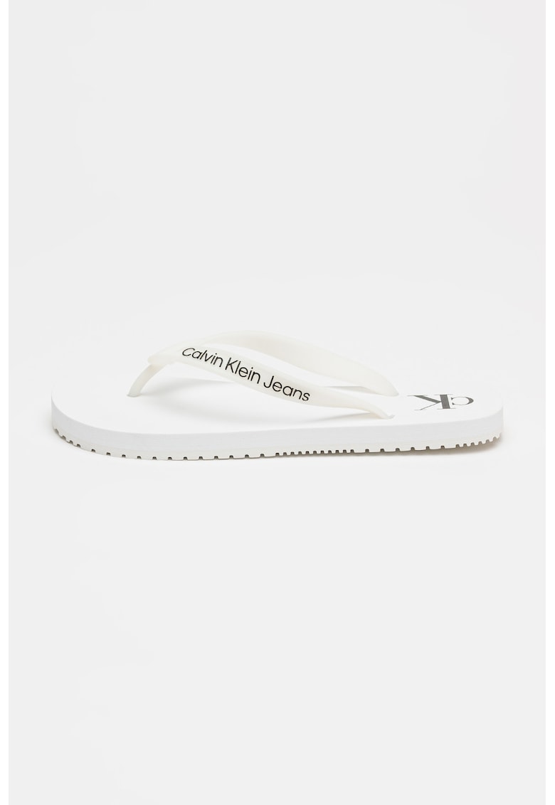 Papuci flip-flop cu detaliu logo