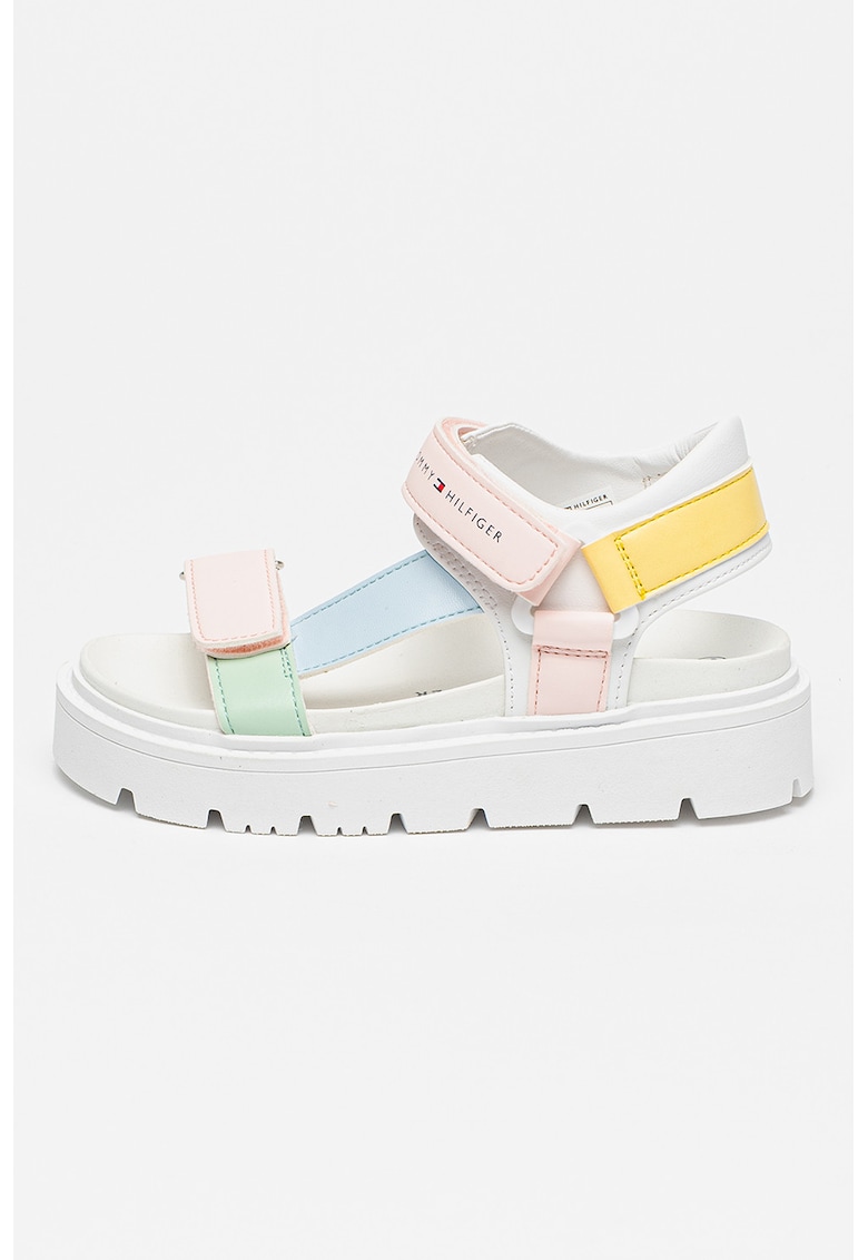 Sandale cu inchidere velcro si talpa flatform