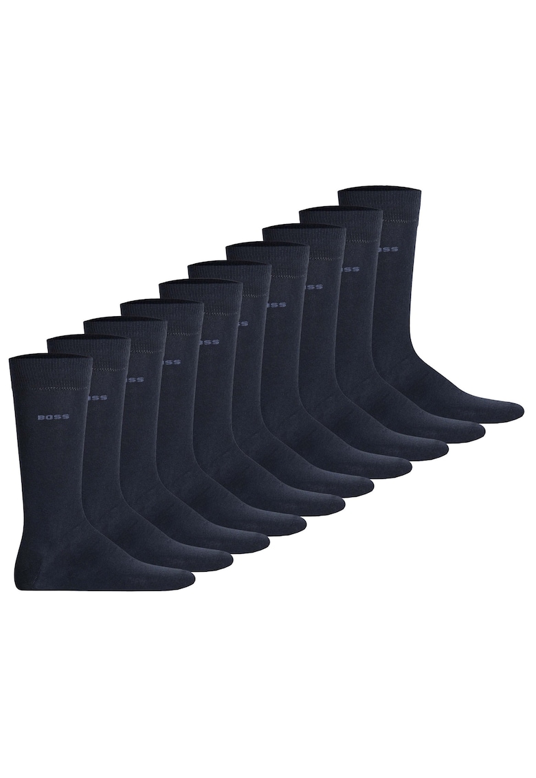 Boss Set de sosete lungi - 10 perechi - Albastru inchis