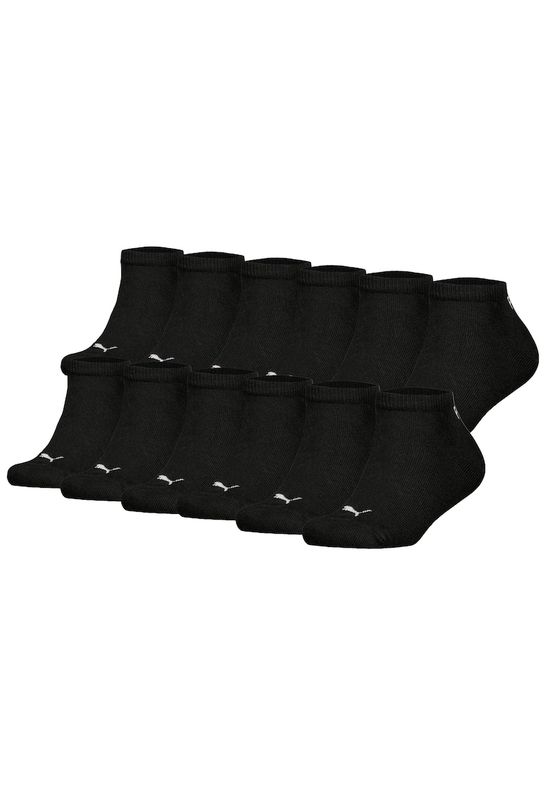 Puma Set de sosete scurte cu logo - 12 perechi - Negru