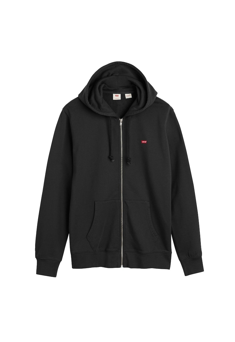 Levi's Hanorac din bumbac cu fermoar - Negru