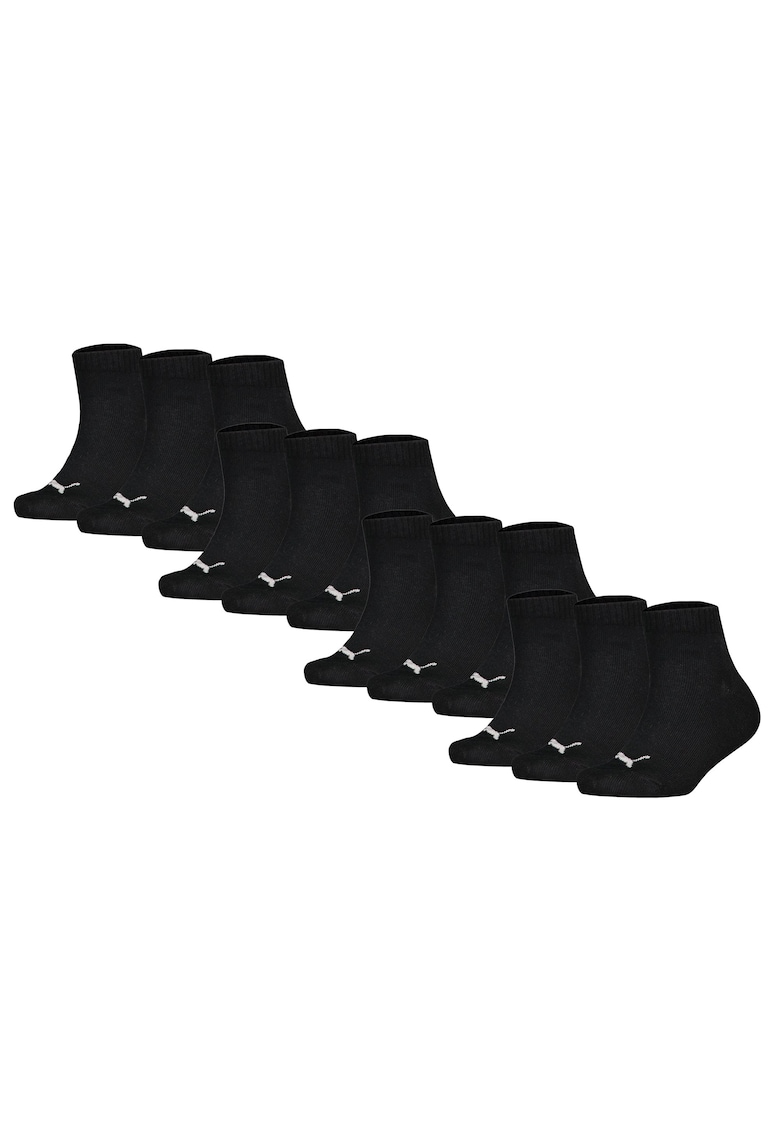 Puma Set de sosete scurte cu logo - 12 perechi - Negru