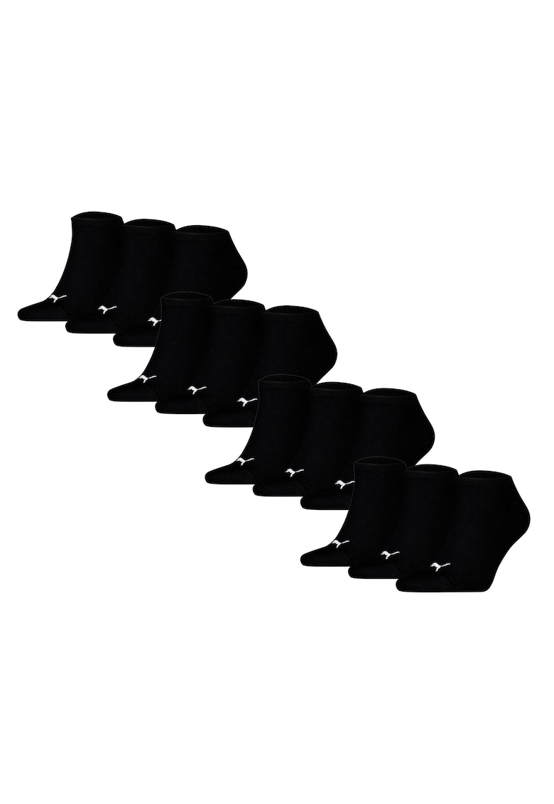 Puma Set de sosete unisex pana la glezna - 12 perechi - Negru