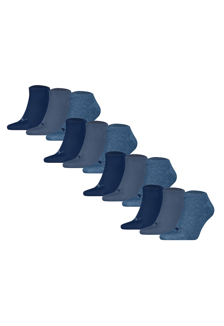 Set de sosete unisex pana la glezna - 12 perechi - Albastru