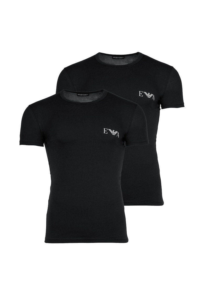 Set de tricouri slim fit - 2 piese - Negru