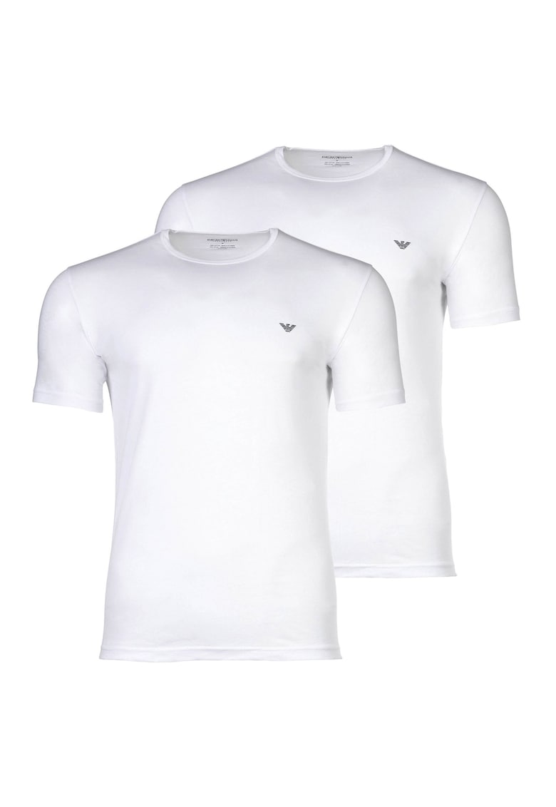 Emporio Armani Set de tricouri cu logo - 2 piese - Alb