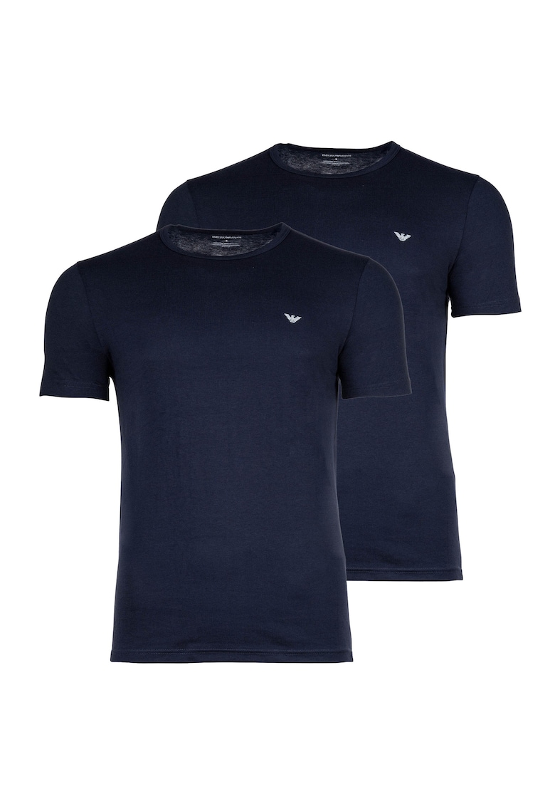 Emporio Armani Set de tricouri cu logo - 2 piese - Albastru