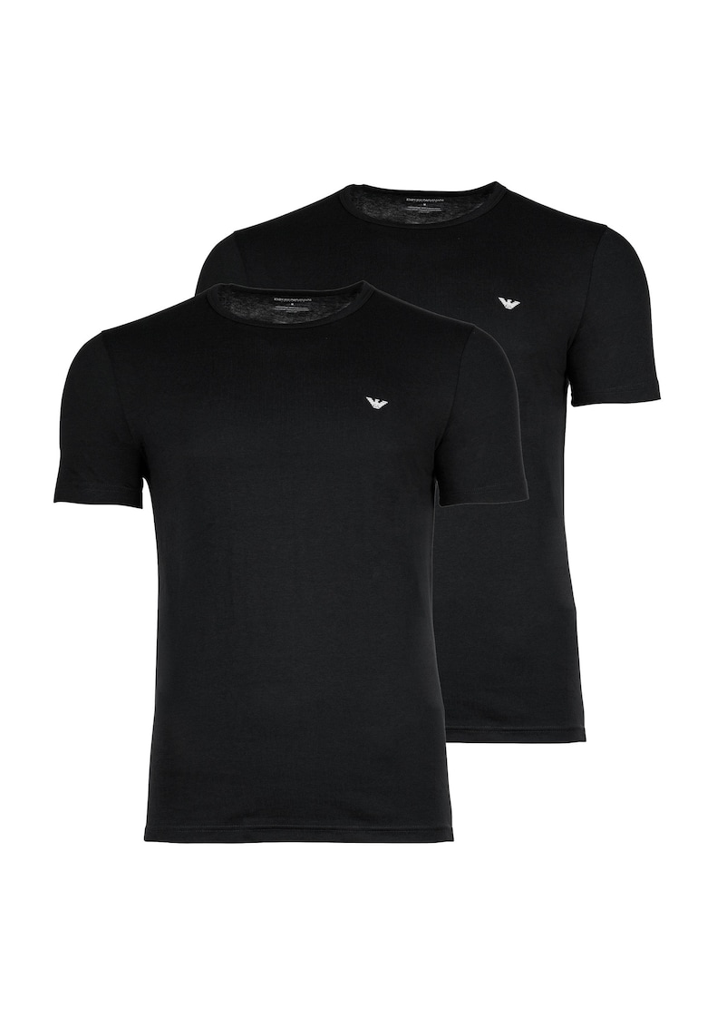 Emporio Armani Set de tricouri cu logo - 2 piese - Negru