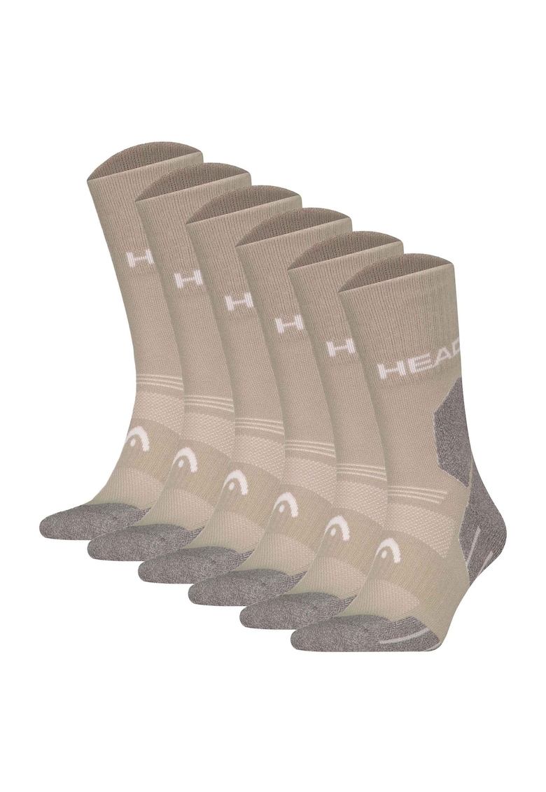 Head Set de 6 perechi de sosete unisex pentru drumetii All Climates - Maro taupe